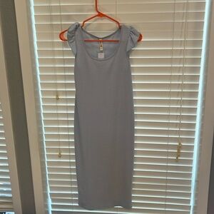 Hello Miz flutter sleeve maternity dress